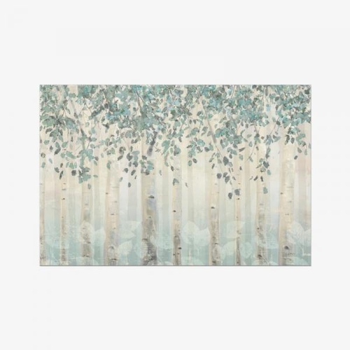 8144 - FERNLEAF DREAM FOREST I SILVER LEAVES BY JAMES WIENS - WRAPPED CANVAS PAINTING PRINT /  FORMAT: WRAP... 