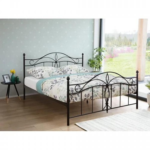 8150 - ROSALIND WHEELER GENA DOUBLE (4'6) BED FRAME / COLOUR: BLACK  / RRP: �273.99 / GZ