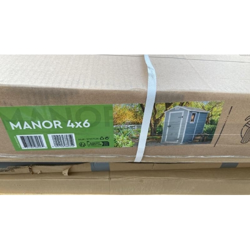 8157 - KETER KETER MANOR 4 FT. W X 6 FT. D APEX OUTDOOR GARDEN SHED  / RRP: £327.56 / GZ