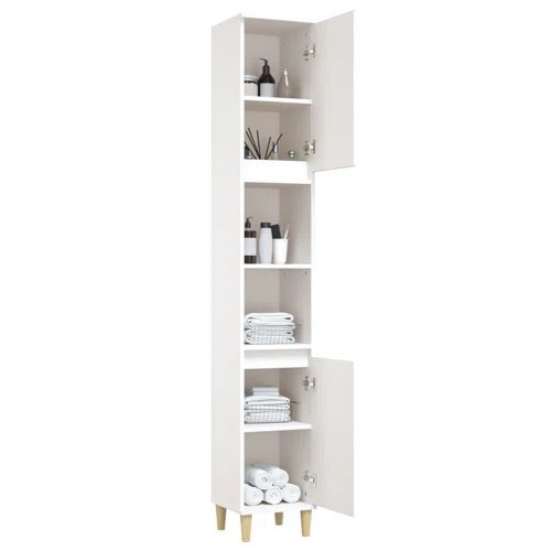 8153 - 17 STORIES LACHRISHA 30CM W X 190CM H X 30CM D FREE-STANDING BATHROOM CABINET  / RRP: £102.99 / GZ