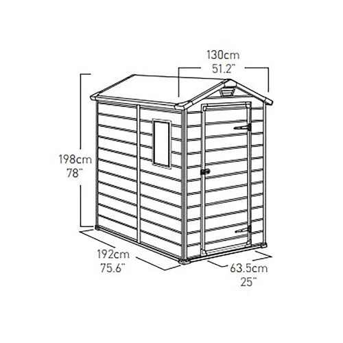 8157 - KETER KETER MANOR 4 FT. W X 6 FT. D APEX OUTDOOR GARDEN SHED  / RRP: £327.56 / GZ