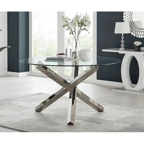 8162 - CANORA GREY CHOWCHILLA ROUND TABLE TOP / COLOUR: ELEPHANT GREY, SIZE: 100CM / RRP: £168.99 / GZ