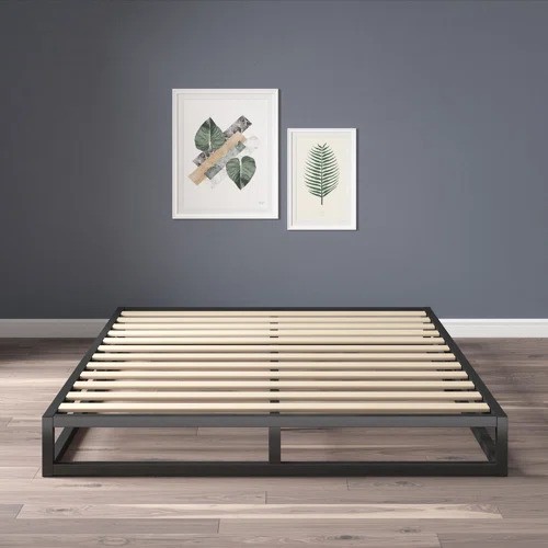 8166 - HASHTAG HOME DEKKER MINIMAL METAL BED - 25 CM HIGH /  SIZE: DOUBLE (4'6) / RRP: £66.99