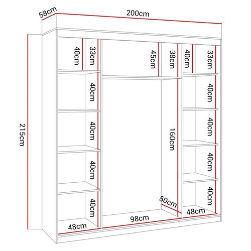 8171 - BRAYDEN STUDIO ARROLLO 1 DOOR WARDROBE  / RRP: £469.99