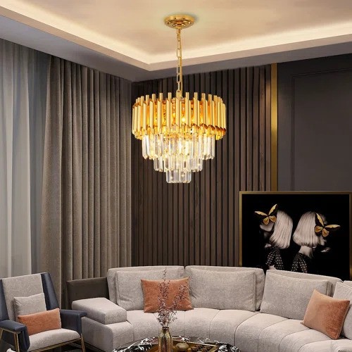 8174 - CANORA GREY HANCE 4 - LIGHT UNIQUE CHANDELIER / FIXTURE FINISH: GOLD / RRP: £154.99