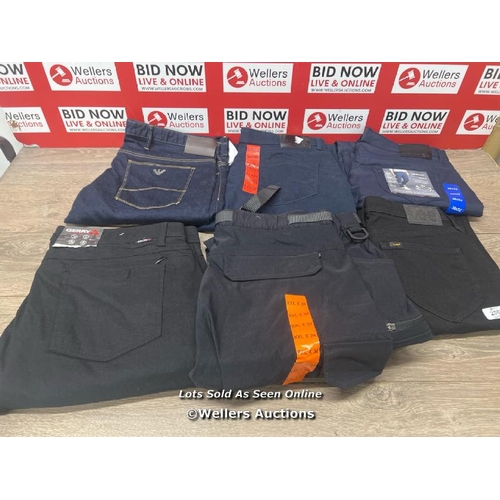 2063 - 6X GENTS NEW TROUSERS INCL. EMPORIO ARMANI, LEE & ENGLISH LAUNDRY / C15