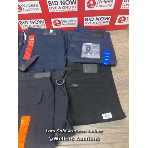 2063 - 6X GENTS NEW TROUSERS INCL. EMPORIO ARMANI, LEE & ENGLISH LAUNDRY / C15