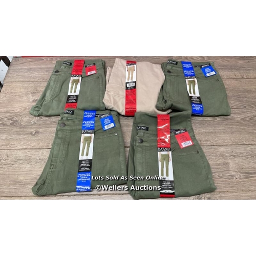2100 - 5X LADIES NEW BUFFALO CARGO TROUSERS / MIXED SIZES / F19