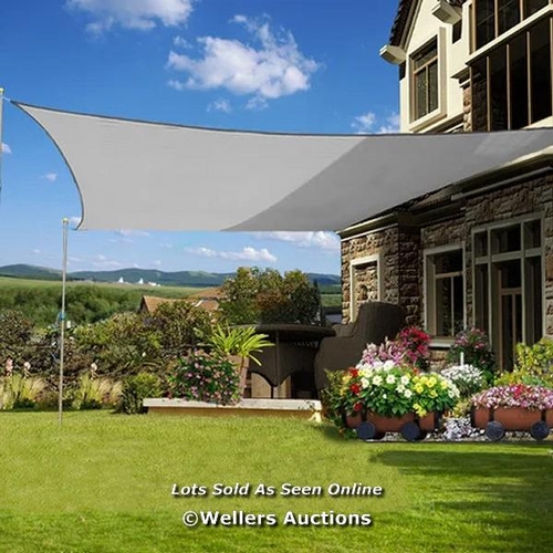 1002 - DAKOTA FIELDS DUNARRAGAN 4M X 3M RECTANGULAR SHADE SAIL /  COLOUR: CREAM / RRP: £28.99 / DAMAGED/ OP... 