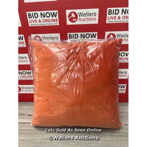 8079 - OPULEN VELVET CUSHION / BURNT ORNGE / 45X45CM / RRP 15 / APPEARS NEW OPEN BOX / G68 - G81