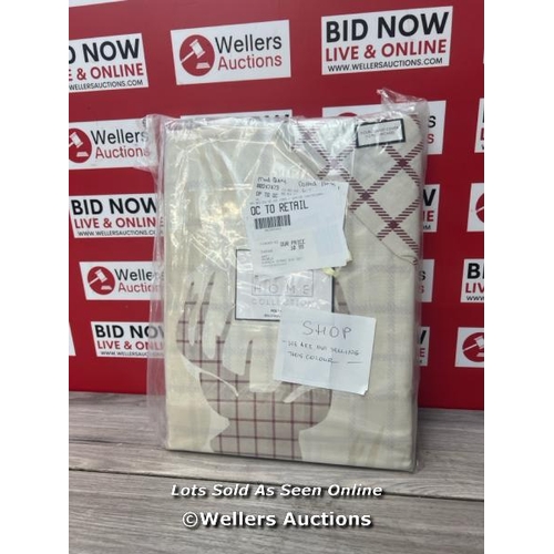 8101 - AT HOME COLLECTION HIRSCH STAGS DUVET SET / GREY / DOUBLE / RRP 22 / APPEARS NEW OPEN BOX / G68 - G8... 