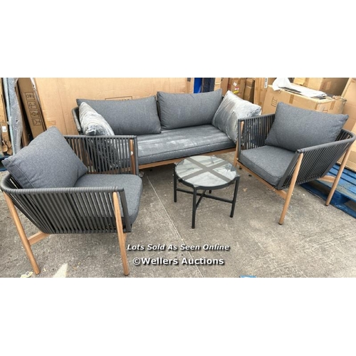 8426 - STOCKHOLM LOUNGE SET WITH ONE TABLE / BLACK / RRP 879 / APPEARS NEW / GAZ