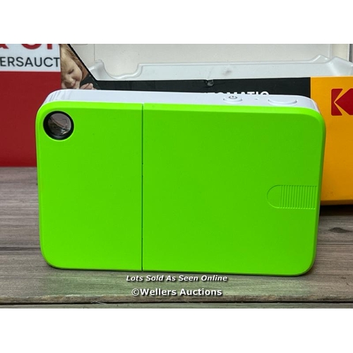 8468 - KODAK PRINTOMATIC DIGITAL INSTANT PRINT CAMERA - FULL COLOR PRINTS ON ZINK 2 X 3 INCH STICKY-BACKED ... 