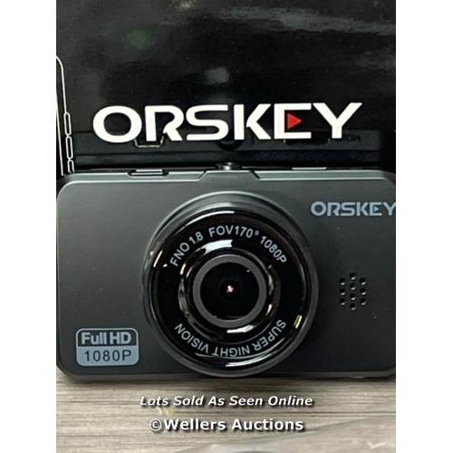 8473 - ORSKEY DASH CAM FOR CARS FRONT AND REAR AND SD CARD INCLUDED 1080P FULL HD IN CAR CAMERA DUAL LENS D... 