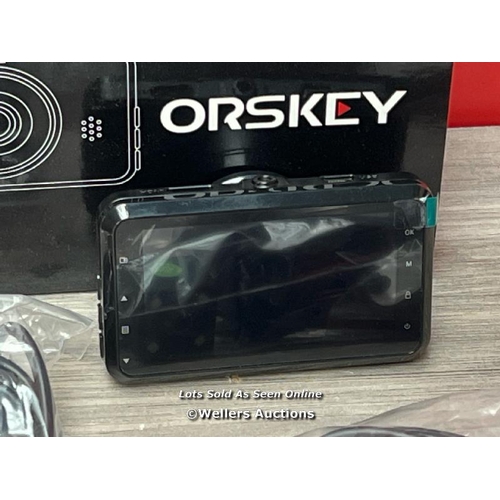 8473 - ORSKEY DASH CAM FOR CARS FRONT AND REAR AND SD CARD INCLUDED 1080P FULL HD IN CAR CAMERA DUAL LENS D... 