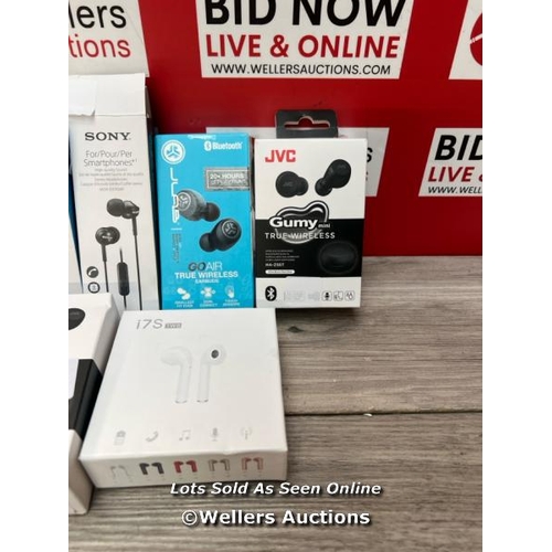 8482 - X9 BLUETOOTH EARPHONES INCL. SONY, JLAB & SKULLCANDY / E78 - E84