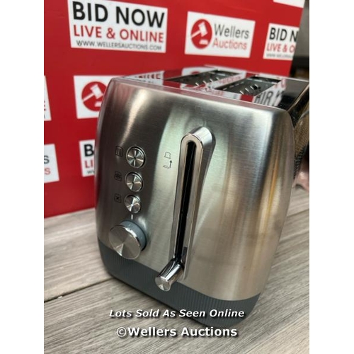 8504 - BREVILLE EDGE DEEP CHASSIS 2-SLICE TOASTER | TOASTS ALL THE WAY TO THE TOP | BRUSHED STAINLESS STEEL... 