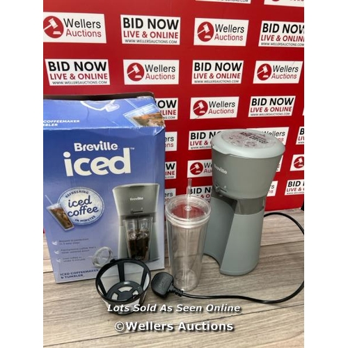 8510 - BREVILLE ICED COFFEE MAKER | SINGLE SERVE ICED COFFEE MACHINE PLUS COFFEE CUP WITH STRAW | READY IN ... 