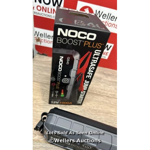 8605 - NOCO BOOST PLUS GB40 1000 AMP 12-VOLT ULTRASAFE PORTABLE LITHIUM CAR BATTERY JUMP START / APPEARS NE... 