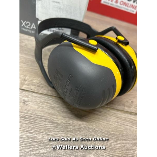 8613 - 3M PELTOR X2A EAR DEFENDERS HEADBAND, YELLOW / APPEARS NEW OPEN BOX / B10