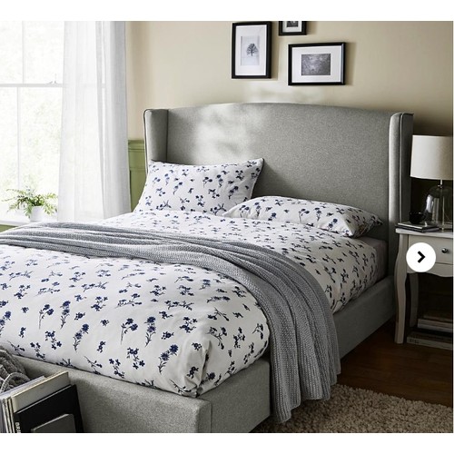 8418 - JULIPA  BAILEY WING BED / GREY / KINGSIZE / RRP 549 / 3 BOXES, APPEARS NEW OPEN BOX / BD1