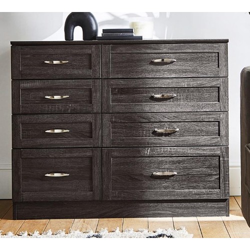 8423 - AT HOME COLLECTION KINGSTON CHEST / GREY/OAK / RRP 199 / APPEARS NEW OPEN BOX / BD1