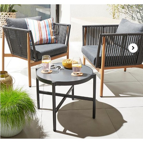 8425 - STOKHOLM BISTRO LOUNGE SET / BLACK / RRP 499 / APPEARS NEW / GAZ