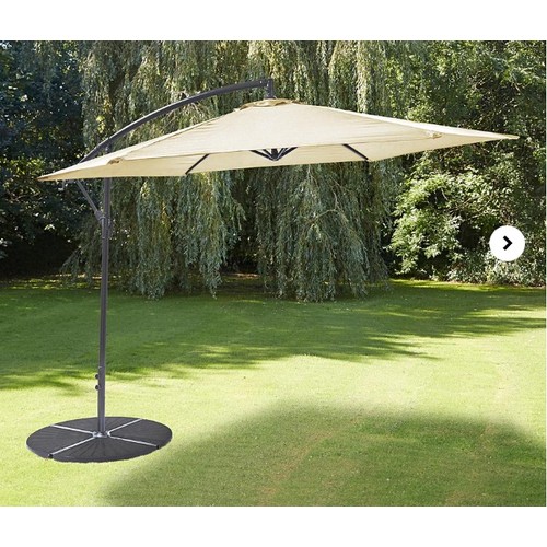 8438 - ELTON 3M CANTELEVER PARASOL / CREAM / RRP 109 / APPEARS NEW OPEN BOX / CON2