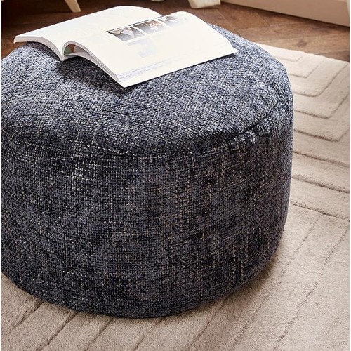 8447 - GRAY & OSBOURN CHUNKY WEAVE POUFFE / CHARCOAL / RRP 46 / APPEARS NEW OPEN BOX / CON2