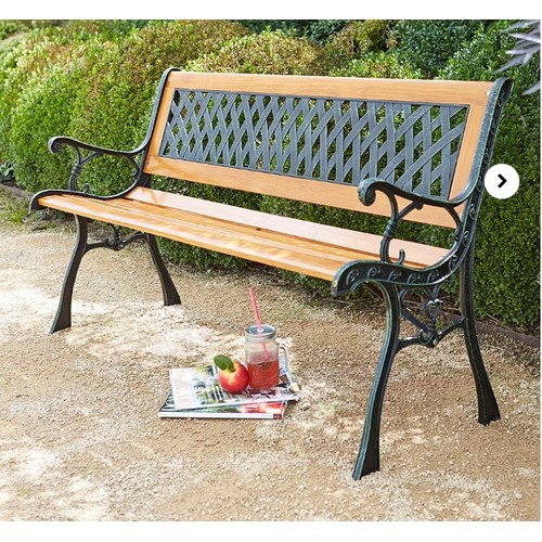 8455 - LACY BENCH / NATURAL / RRP 89 / H37.5CM x W52cm x D125cm / APPEARS NEW OPEN BOX / CON2