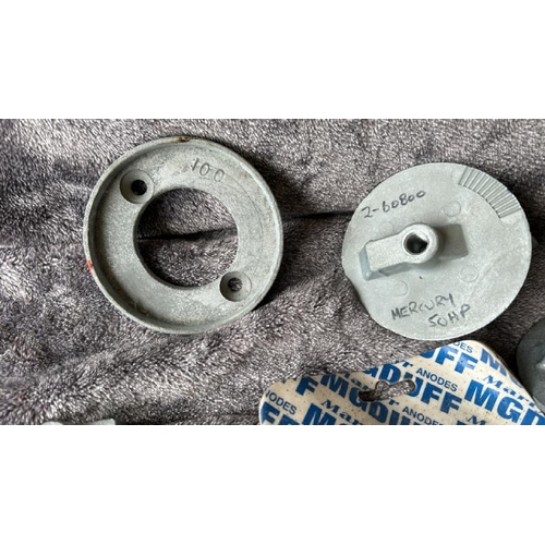 8026 - X7 NEW OUTBOARD ENGINE ANODES, MIXED / T14