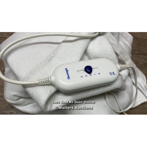 6811 - SILENTNIGHT COMFORT CONTROL ELECTRIC BLANKET - HEATED UNDERBLANKET - SINGLE 135X72CM / NO POWER / SI... 