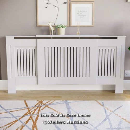 8058 - MARLOW HOME CO. ADJUSTABLE RADIATOR COVER HALLWAY ENTRYWAY HOME FURNITURE H: 82 / W: 140-204 / D: 20... 