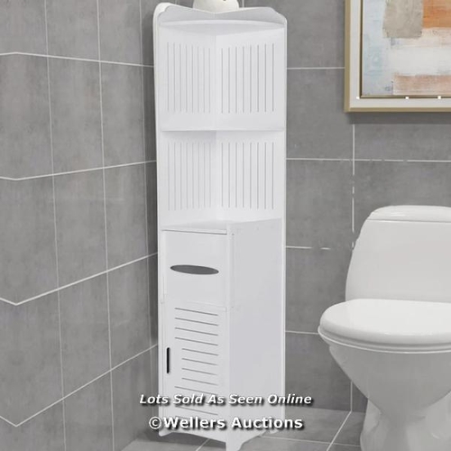 8062 - WADE LOGAN KIRKBRIDE 25CM W X 120CM H X 25CM D CORNER TALL BATHROOM CABINET / RRP: 34.99 / W2