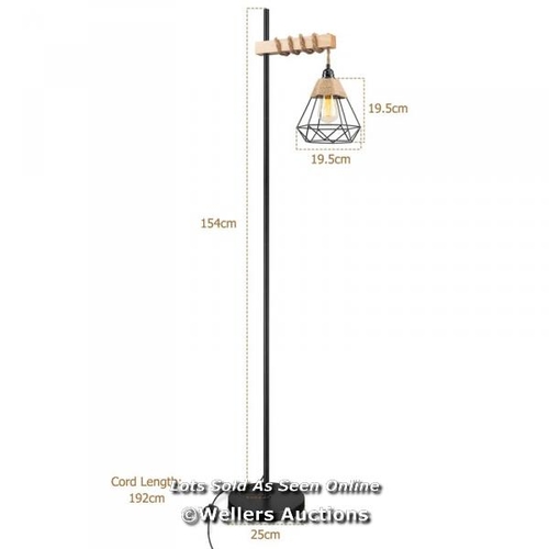 8067 - BOROUGH WHARF KUKKAPALLI 154CM BLACK FLOOR LAMP / RRP: 46.99 / W2