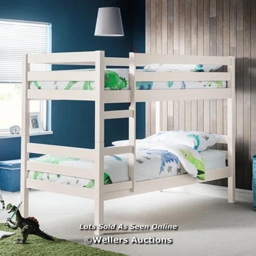 8073 - MACK + MILO SCOGGINS SINGLE (3') SOLID WOOD STANDARD BUNK BED / COLOUR (BED FRAME): SURF WHITE, MATT... 