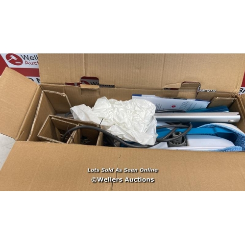 6008 - RUSSELL HOBBS RHSM1001-G STEAM AND CLEAN STEAM MOP WHITE & AQUA - FREE 2 YEAR GUARANTEE / G3