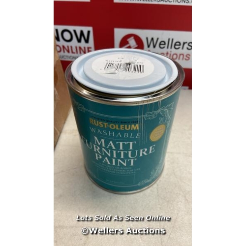 6032 - RUST-OLEUM BLUE FURNITURE PAINT IN MATT FINISH - COBALT 750ML, / G2