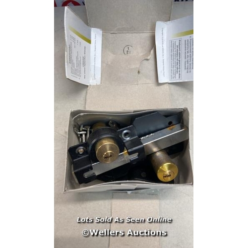 6041 - KOWAL UNIVERSAL LONG THROW WOODEN DOOR AND GATE LOCK, RIM LOCK COMES WITH 3 KEYS, EASY TO INSTALL / ... 