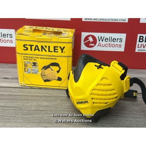 6077 - STANLEY P3 DUST MASK, REUSABLE RESPIRATOR MASK WITH FACE-FIT-CHECK TECHNOLOGY & MAXIMUM 99.99% P3 FI... 