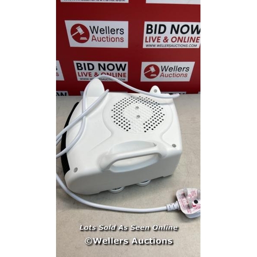 6081 - WARMLITE WL44001 THERMO FAN HEATER WITH 2 HEAT SETTINGS AND OVERHEAT PROTECTION, 2000W, WHITE / G7