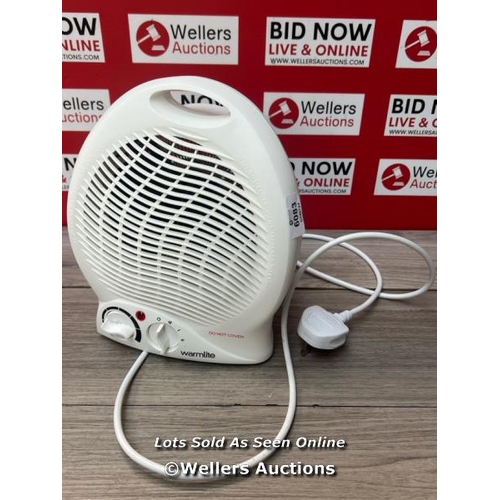 6083 - WARMLITE WL44002 THERMO FAN HEATER WITH 2 HEAT SETTINGS AND OVERHEAT PROTECTION, 2000W, WHITE / G7