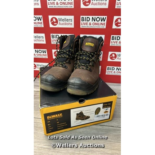 6099 - DEWALT NEWARK WATERPROOF SAFETY BOOTS, BROWN SIZE 8 / G7