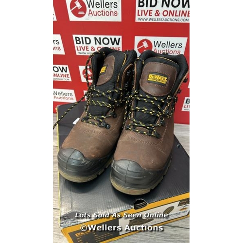 6099 - DEWALT NEWARK WATERPROOF SAFETY BOOTS, BROWN SIZE 8 / G7