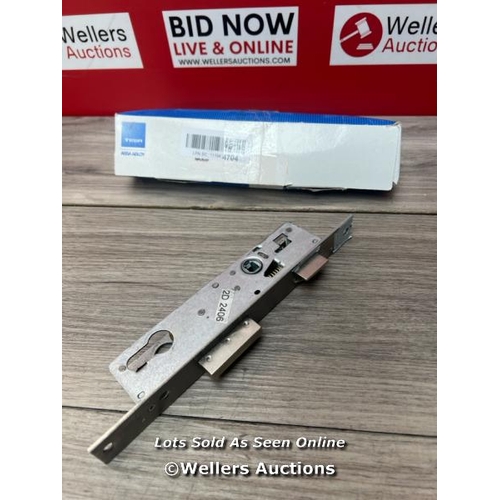 6124 - TESA ASSA ABLOY 421038SSI SINGLE POINT SLIDING LEVER LOCK FOR METAL PROFILES STAINLESS ENTRY 30 MM /... 