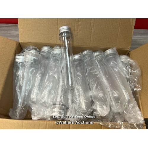 6187 - ASELECTED PLASTIC TEST TUBE 30PCS SCREW CAP TEST TUBE 45ML REUSABLE TRANSPARENT SEAL TEST TUBE WITH ... 