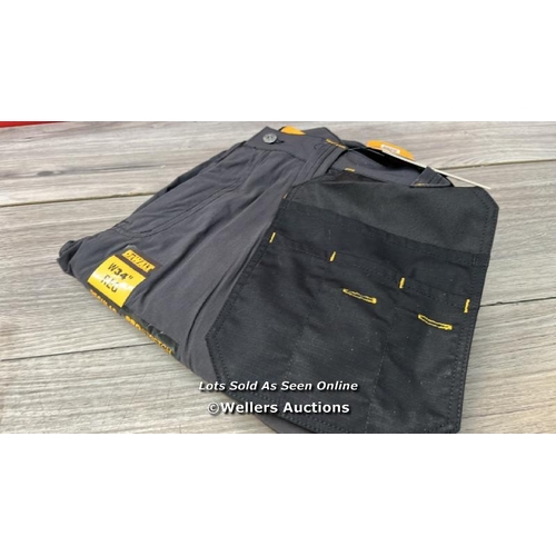 6255 - DEWALT MEMPHIS STRETCH, HOLSTER POCKET, UTILITY WORK TROUSERS LEG 31 WAIST 34 / G25