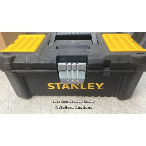 6284 - STANLEY STST1-75515 LOW ESSENTIAL TOOL BOX, BLACK/YELLOW, 12.5-INCH / APPEARS NEW / G31