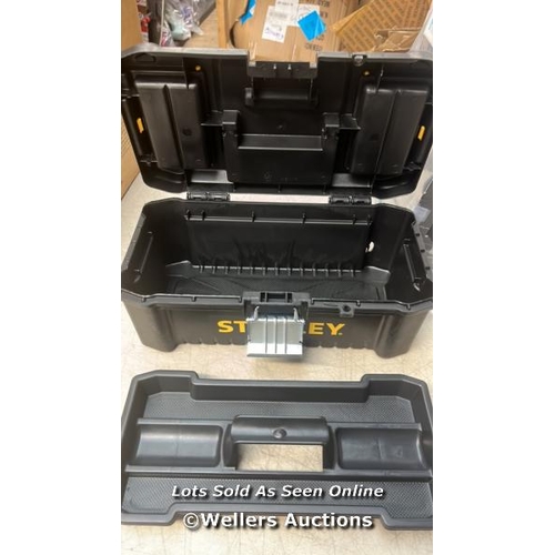 6284 - STANLEY STST1-75515 LOW ESSENTIAL TOOL BOX, BLACK/YELLOW, 12.5-INCH / APPEARS NEW / G31