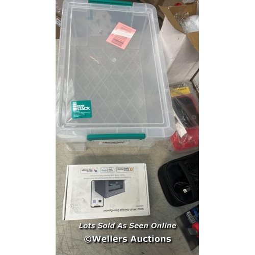 6296 - BOX OF: STORESTACK 10 LITRE STORAGE BOX W400XD255XH150MM CLEAR RB90123 [0] / FEBI BILSTEIN 46086 SOL... 